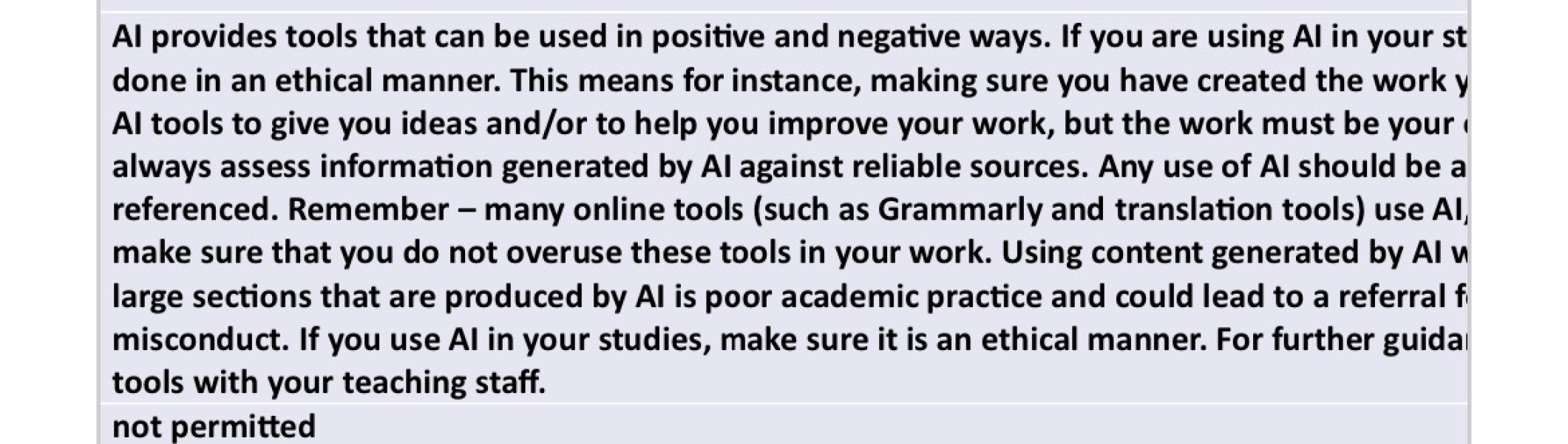 Can a uni reliably say someone has used ai to create their work?