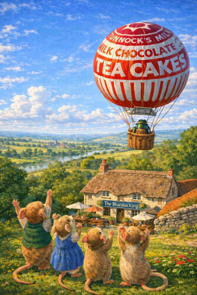 Touchdown at the Newest Bluestocking Inn. Pudding, cups of tea, the vegetable garden coming into its own, and gerbils beautiful gerbils all furry.