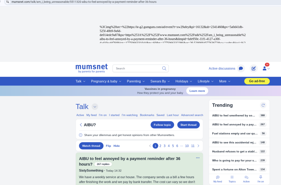 MN stuff appearing in ad space