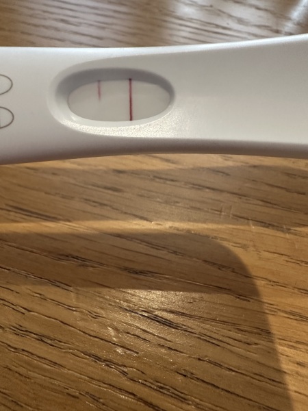 Half a pink line on frer pregnancy test?