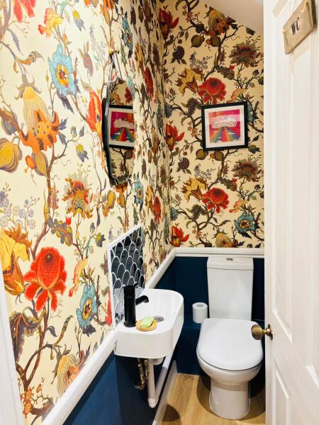 To ask to see your downstairs toilet wallpaper?