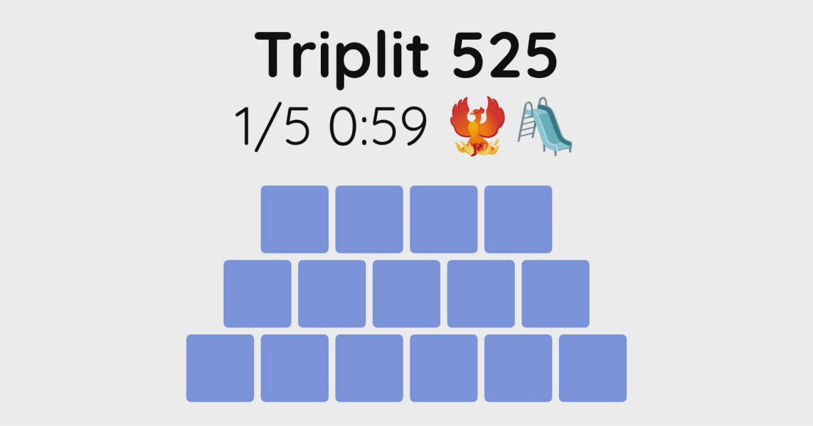 Yet another new word game - let me introduce you to Triplit!