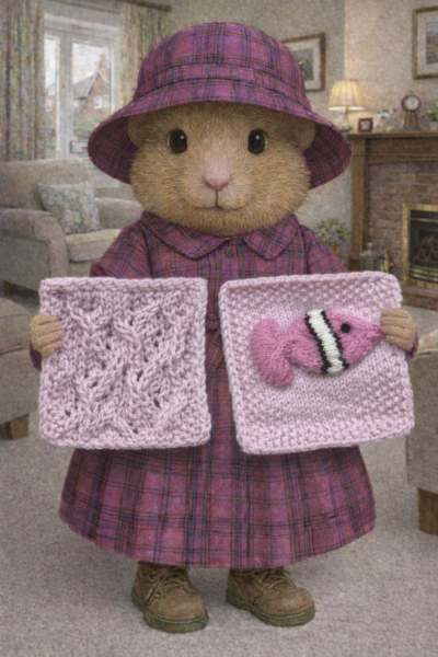 Part 2. Our blanket making for lovely waffle heads into its final stages.