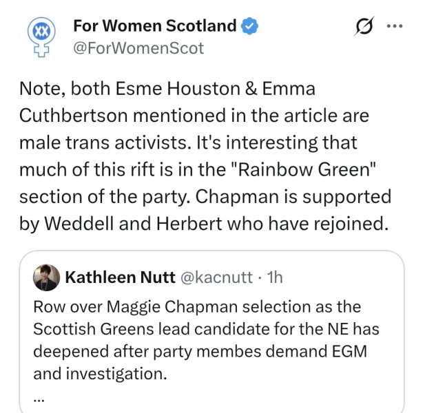 Scottish Greens being sexist again