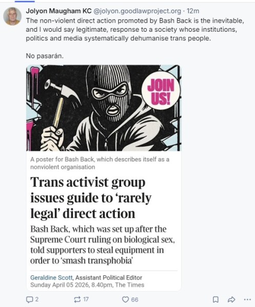 The right side of history strikes again