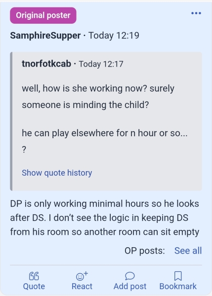 To want SD’s room to be multifunctional?