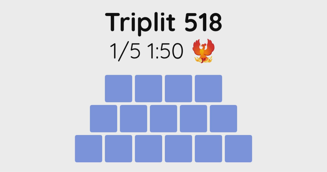 Yet another new word game - let me introduce you to Triplit!