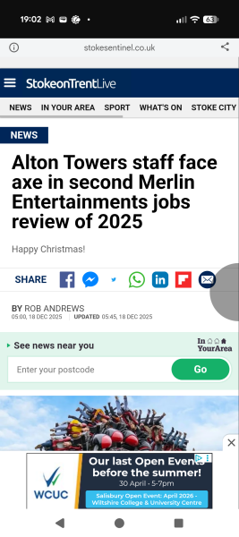 Spent a fortune on Alton Towers and nearly everything was closed