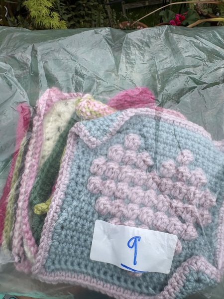 Part 2. Our blanket making for lovely waffle heads into its final stages.