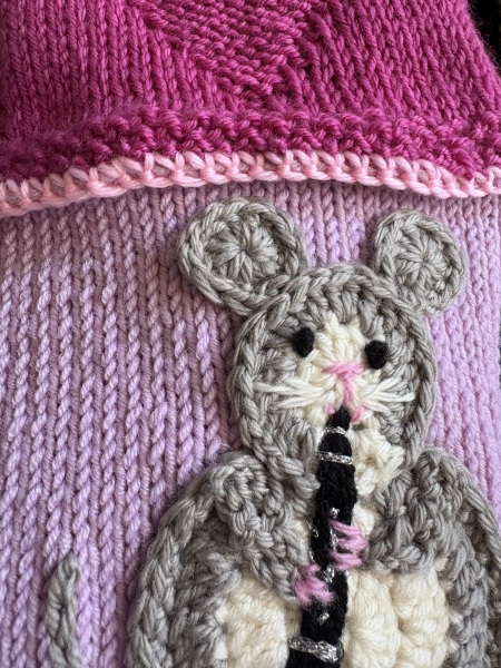 Part 2. Our blanket making for lovely waffle heads into its final stages.