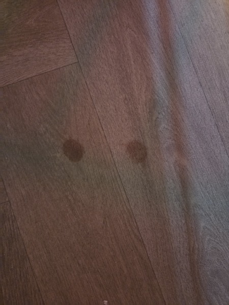 Hair dye on vinyl flooring