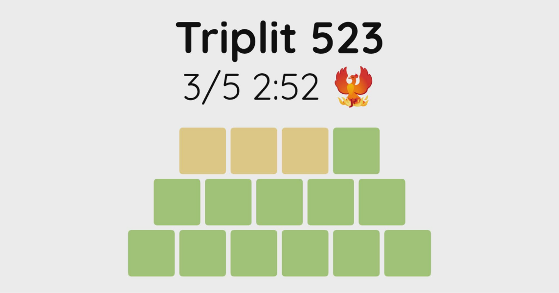 Yet another new word game - let me introduce you to Triplit!