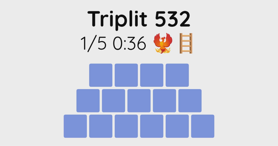 Yet another new word game - let me introduce you to Triplit!
