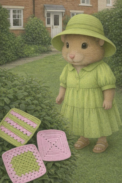 Part 2. Our blanket making for lovely waffle heads into its final stages.