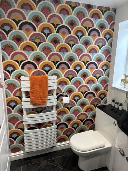To ask to see your downstairs toilet wallpaper?