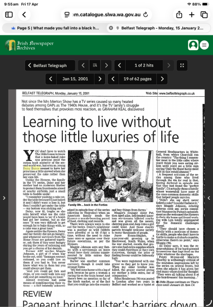 What made you fall into a black hole when finding out about your ancestors ?