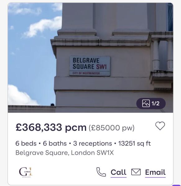 How much is the highest rent within 5 miles of you on Zoopla?