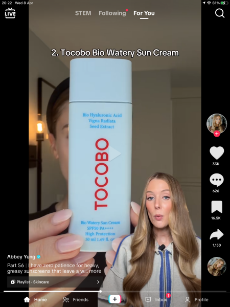 Non-greasy facial sunscreen spf50