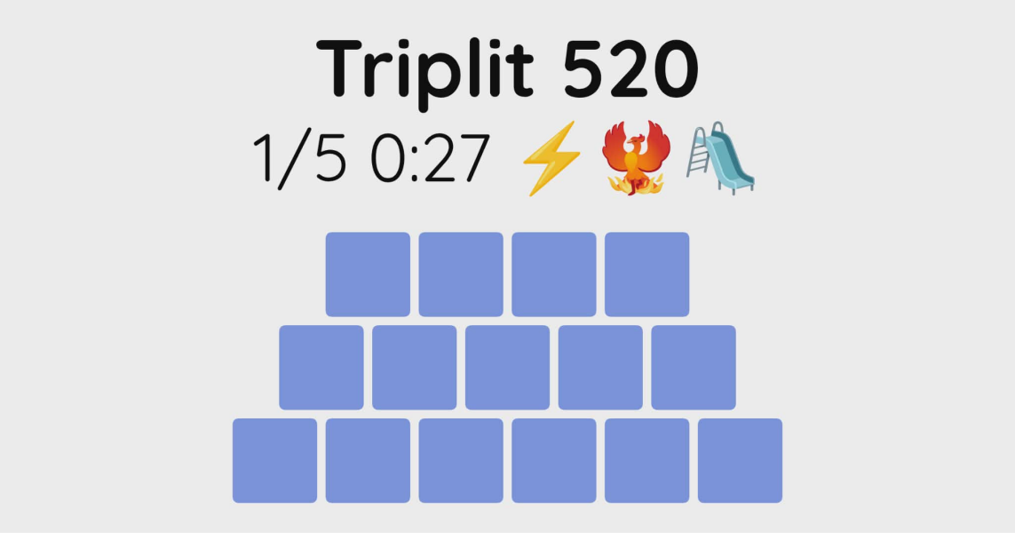 Yet another new word game - let me introduce you to Triplit!