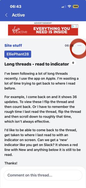 Long threads - read to indicator