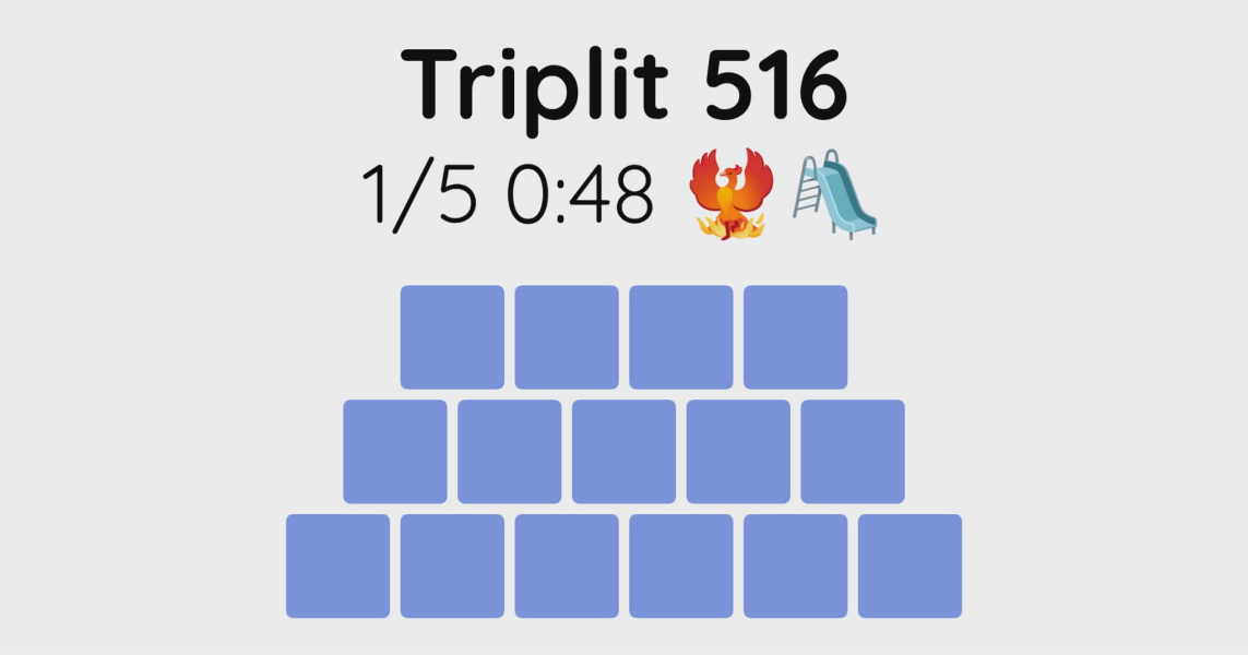 Yet another new word game - let me introduce you to Triplit!