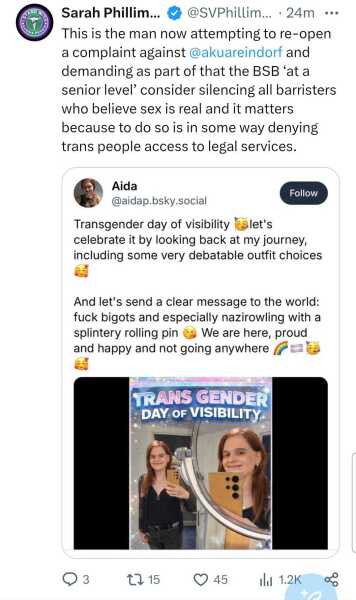 Advice on speaking to MP about sex and gender policy