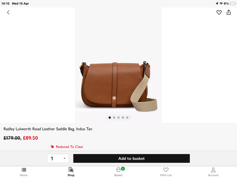 Leather Mid Size Crossbody handbag