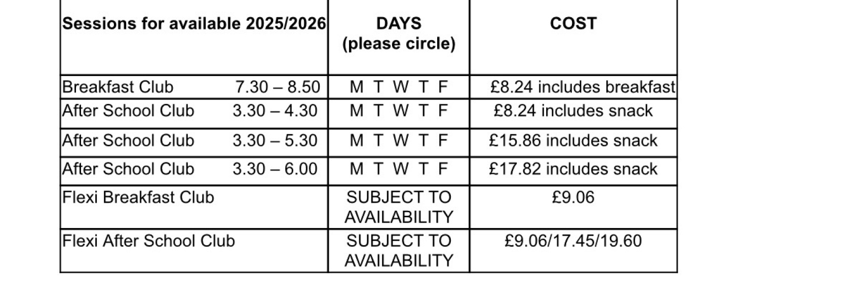 After school club - to think this is expensive?