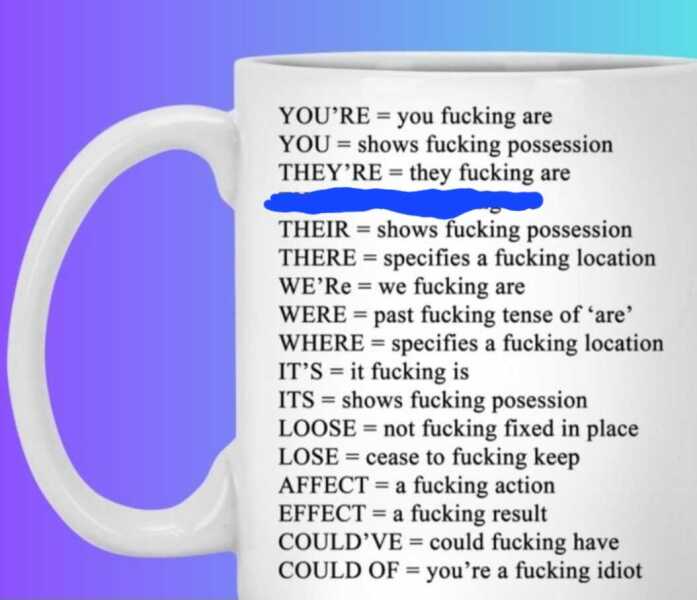 Please understand 'your' does not mean 'you're'.