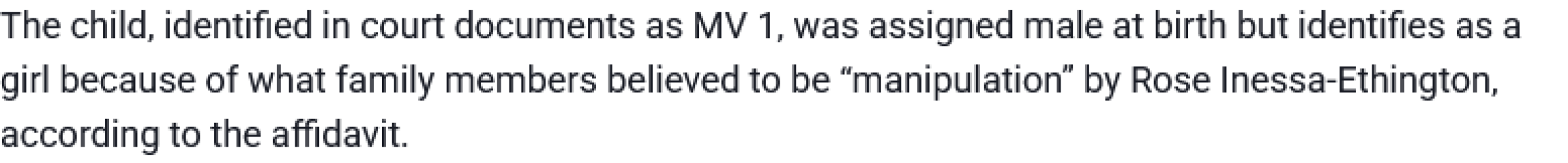 US TIM kidnaps 10-year-old son for surgical castration