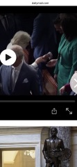What was Queen Camilla handed while greeting people after the speech? (pics)