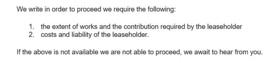 Outstanding flat maintenance enquire at bottom of chain holding up entire sale