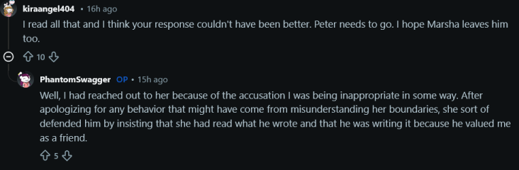 Amazing TERFy pushback from friend on reddit