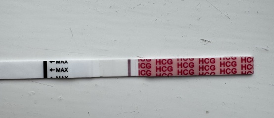 Faint positive or evap line