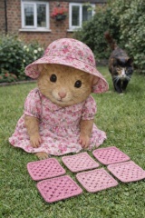 Part 2. Our blanket making for lovely waffle heads into its final stages.