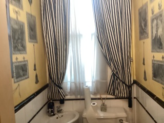 To ask to see your downstairs toilet wallpaper?