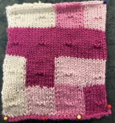 Part 2. Our blanket making for lovely waffle heads into its final stages.