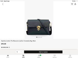 Leather Mid Size Crossbody handbag