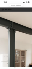 Faux Steel beams