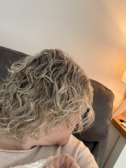 Curly hair much straighter the longer it gets