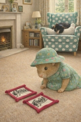 Part 2. Our blanket making for lovely waffle heads into its final stages.