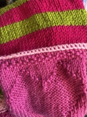 Part 2. Our blanket making for lovely waffle heads into its final stages.