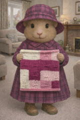 Part 2. Our blanket making for lovely waffle heads into its final stages.