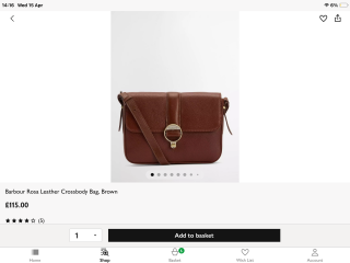 Leather Mid Size Crossbody handbag