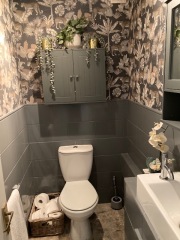 To ask to see your downstairs toilet wallpaper?
