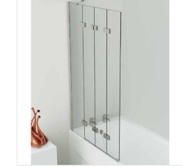 Folding shower screens over bath