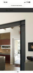 Faux Steel beams