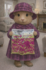 Part 2. Our blanket making for lovely waffle heads into its final stages.