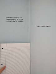 Trying to find a really sunny sky blue colour for bathroom.