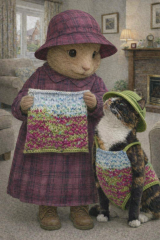 Part 2. Our blanket making for lovely waffle heads into its final stages.